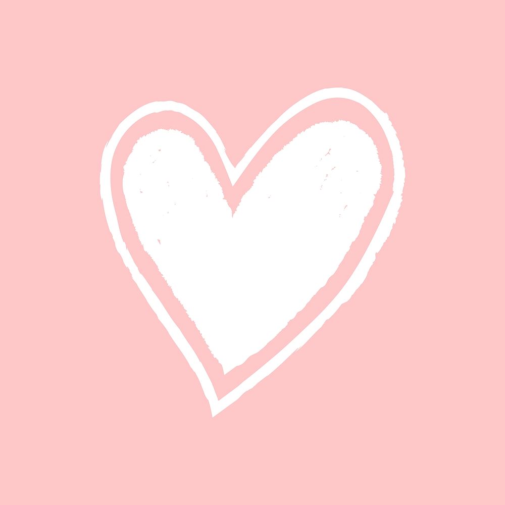 Heart icon, cute Valentine's day vector illustration