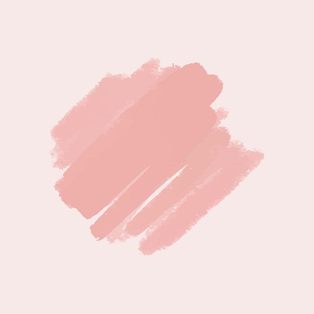 Cute pink ink brush stroke in pink background