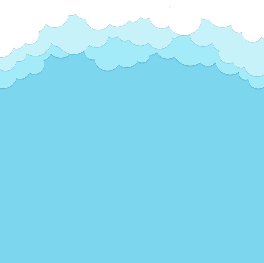 Cloud illustration, 3d design, light blue background vector
