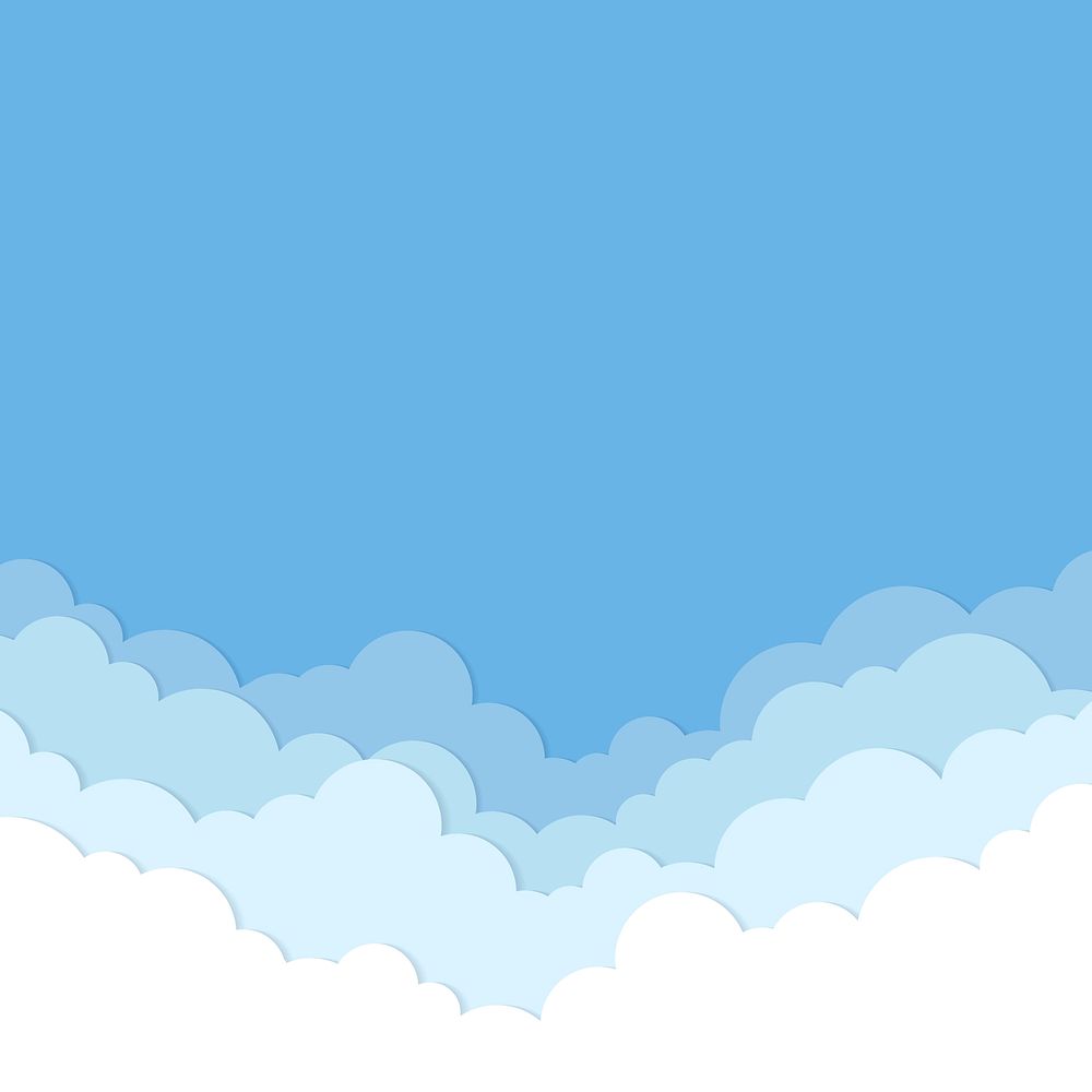 Cloud background, 3d blue design