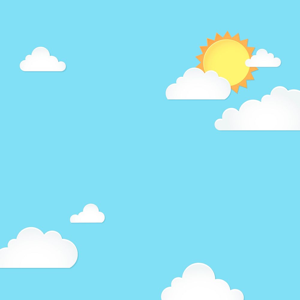Cloud illustration, 3d design, blue background vector