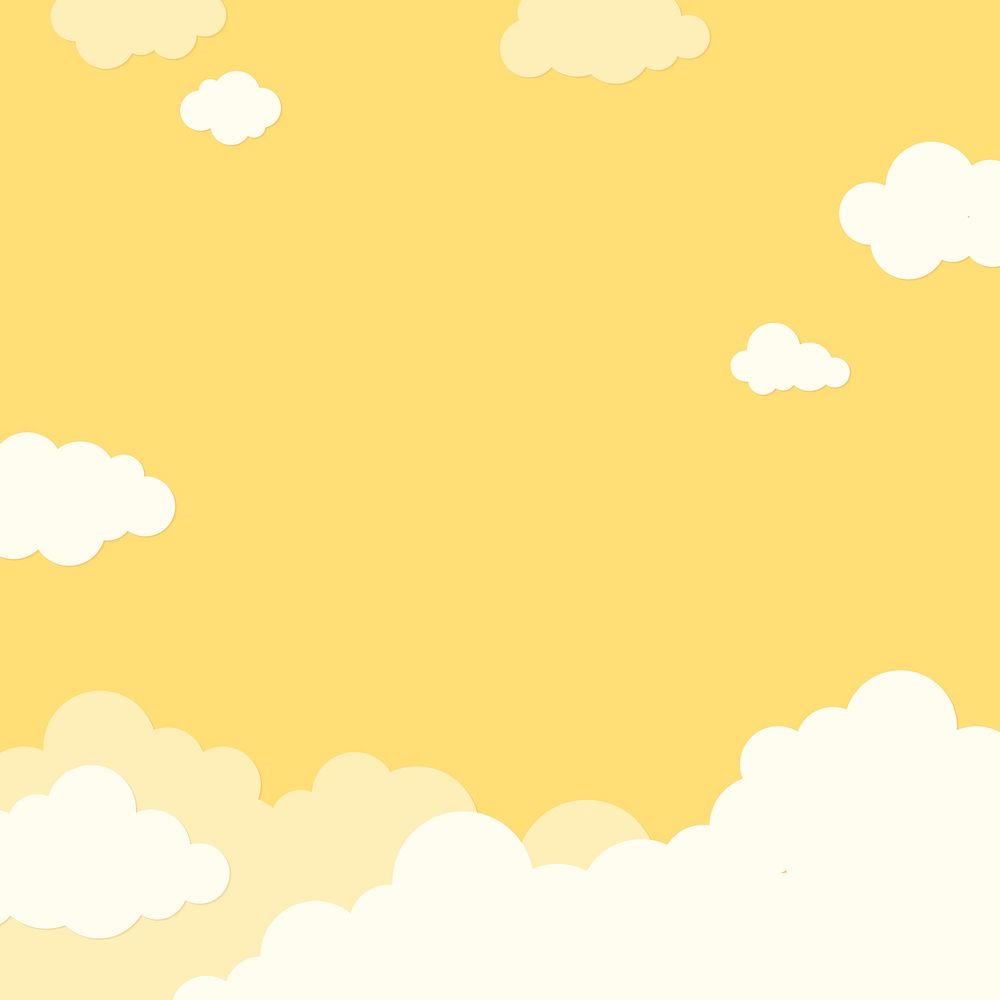 Cloud background, 3d yellow design
