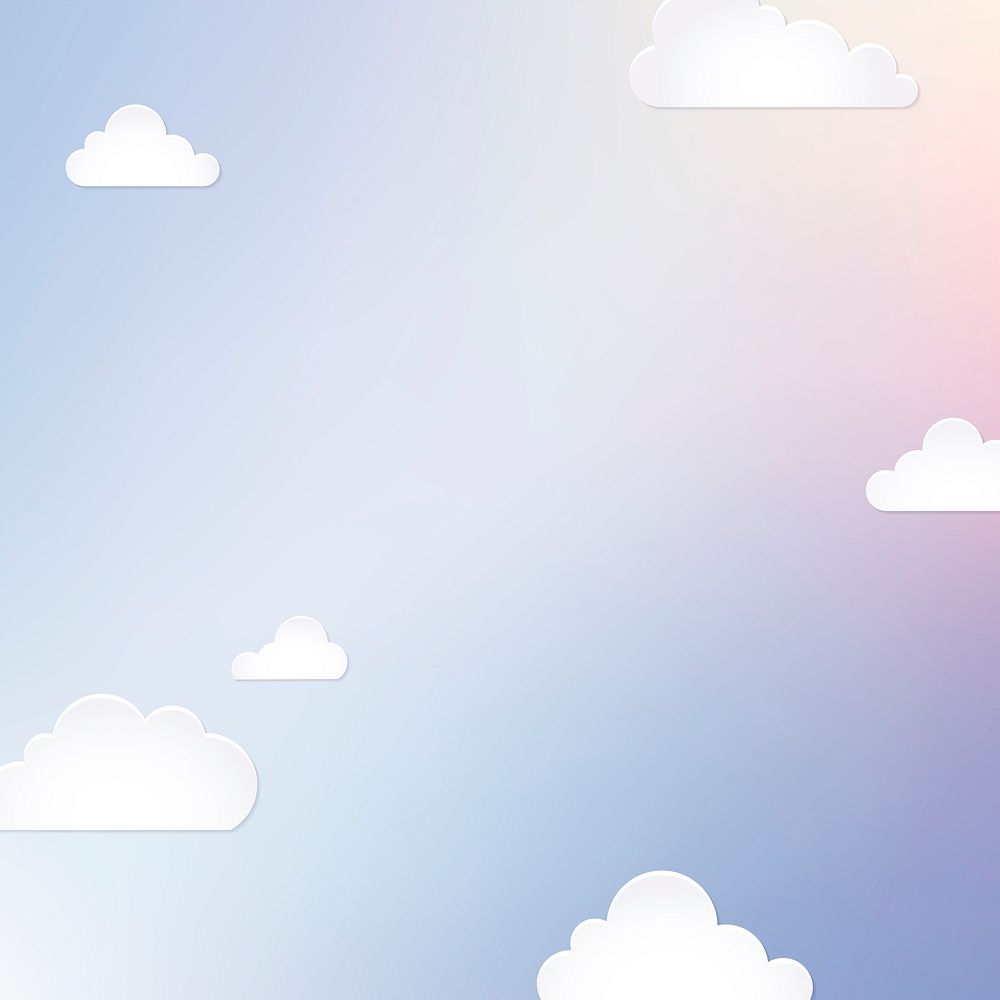 Cloud illustration, 3d design, purple background vector