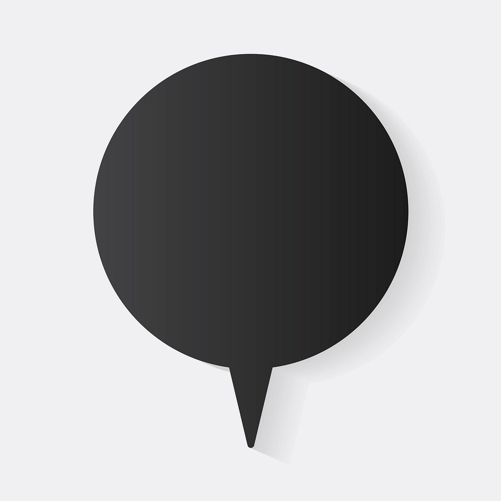 Black announcement speech bubble icon