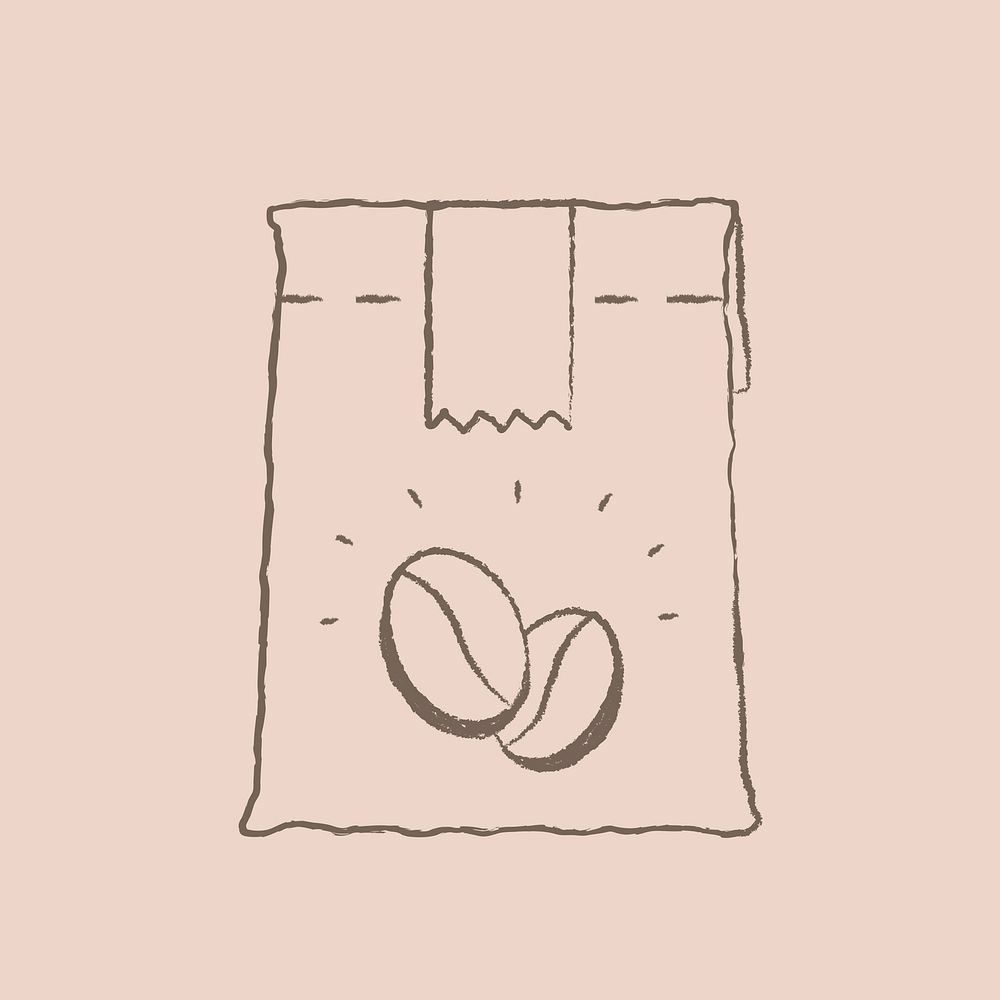 Coffee bean cafe design element, vector illustration