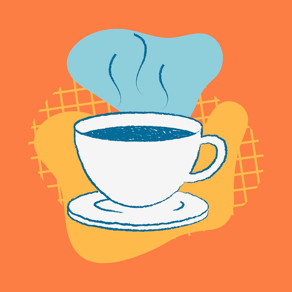 Coffee, cafe & bakery funky illustration
