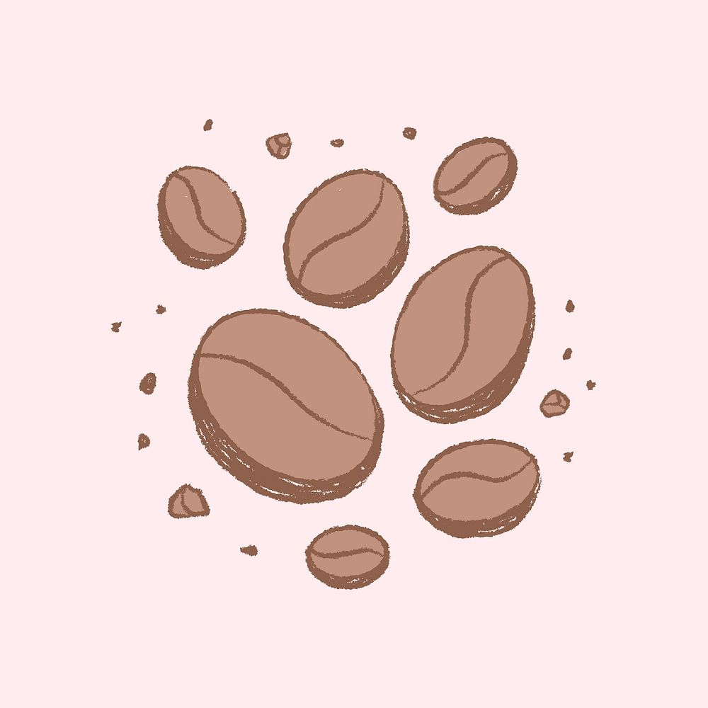 Coffee bean cafe & bakery illustration
