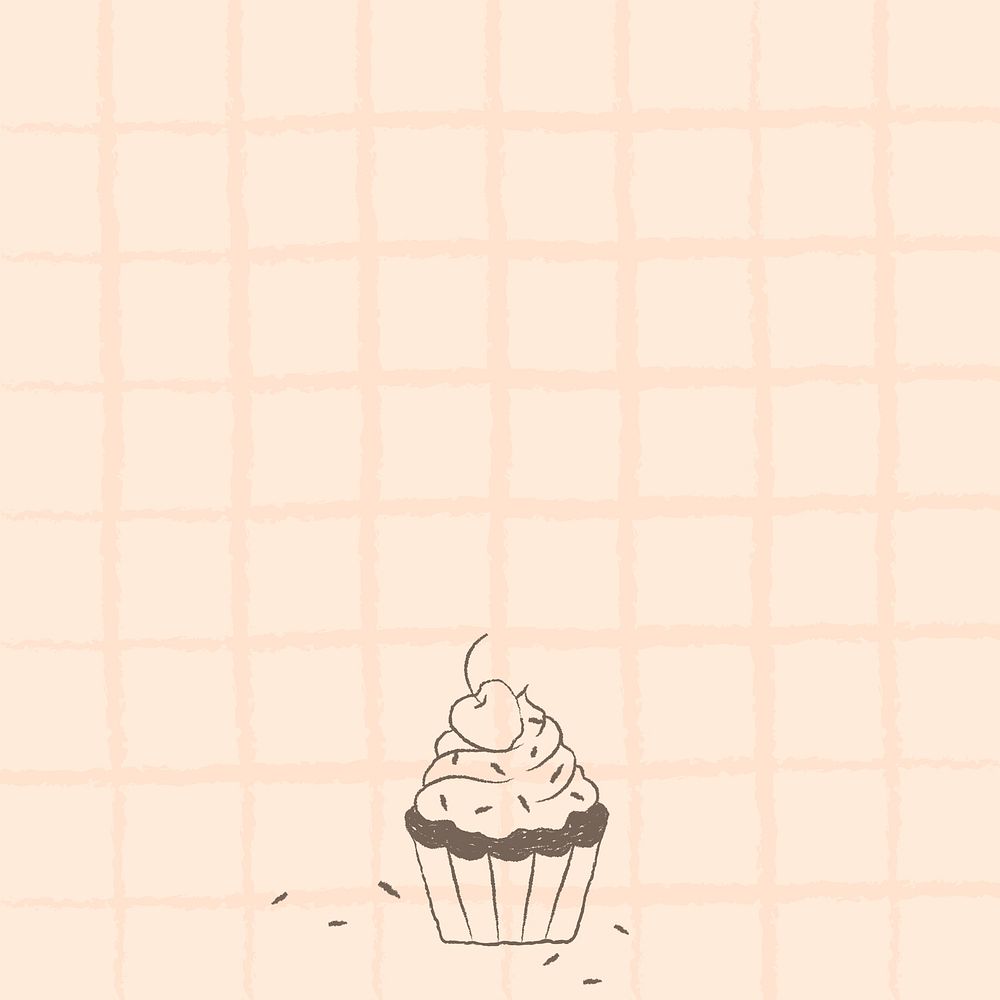 Cupcake Instagram post background illustration