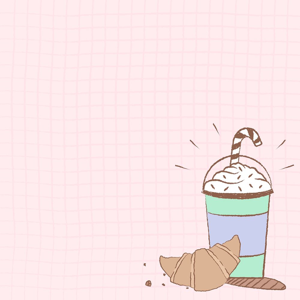 Cute cafe Instagram post background