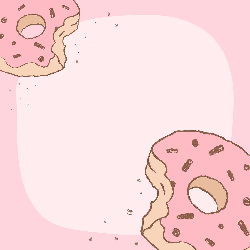 Donut frame Instagram post background