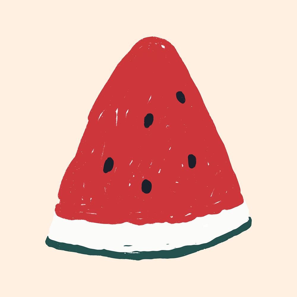 Fruit watermelon doodle drawing vector