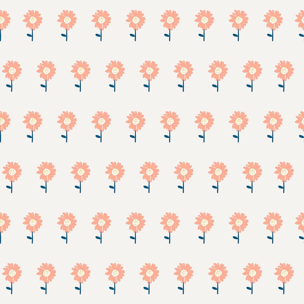 Cute flower seamless pattern vector background