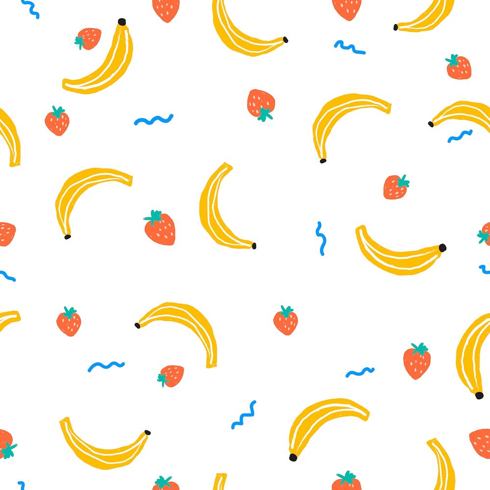 Cute fruit seamless pattern background