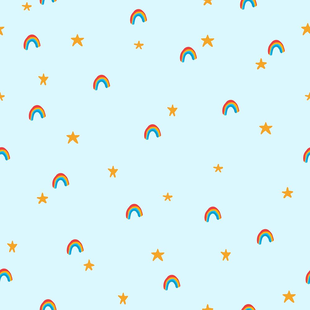Rainbow seamless pattern background vector