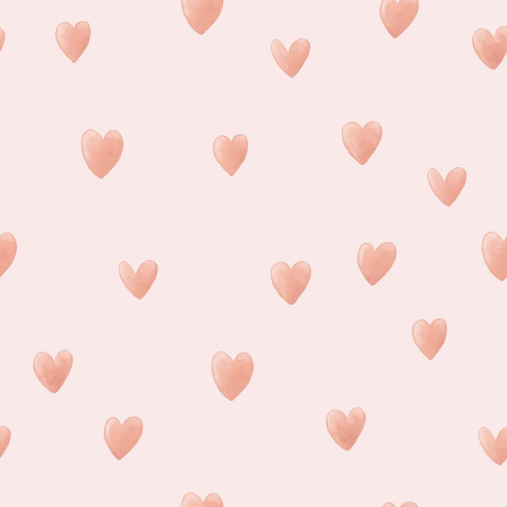 Heart background, cute seamless pattern design