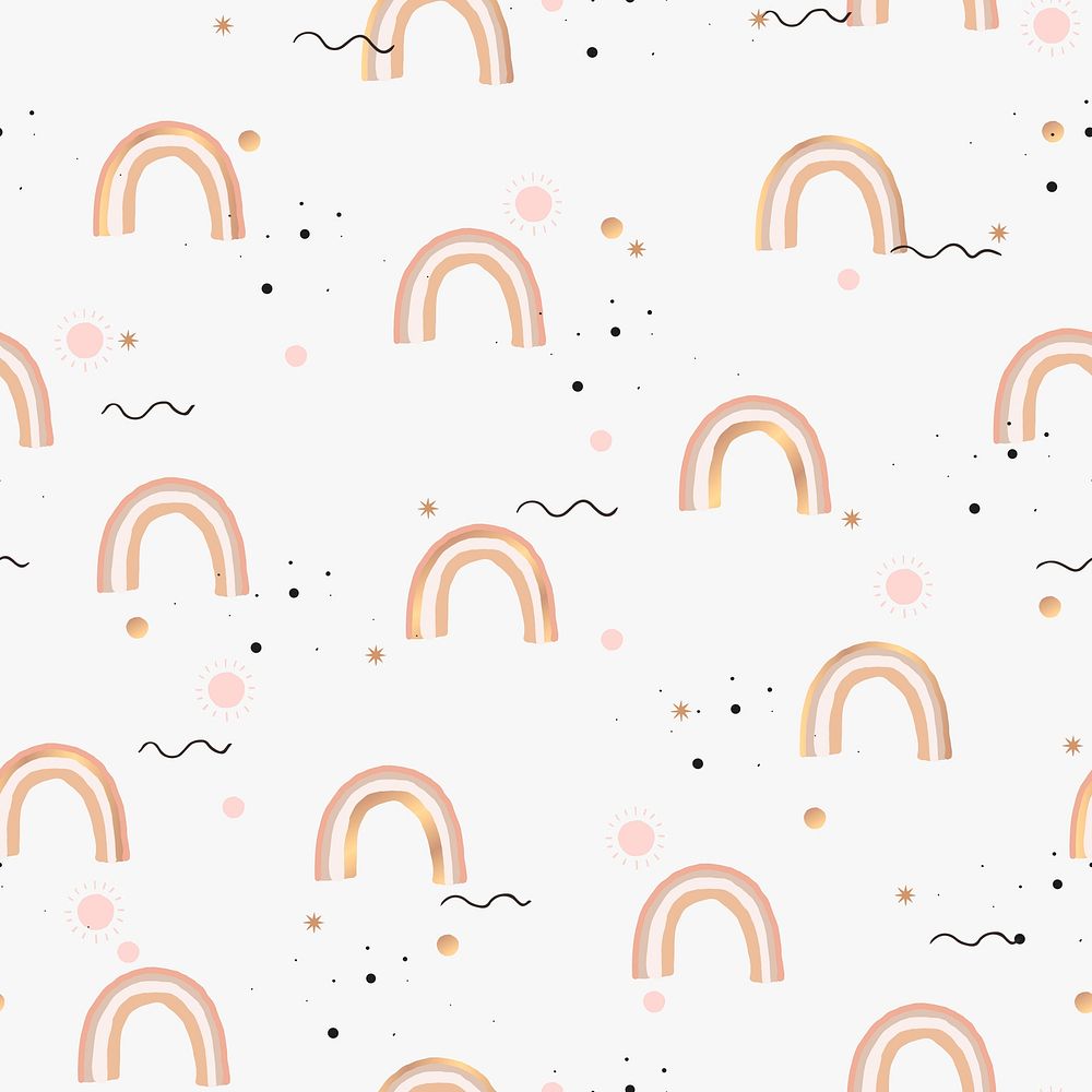Rainbow seamless pattern background design
