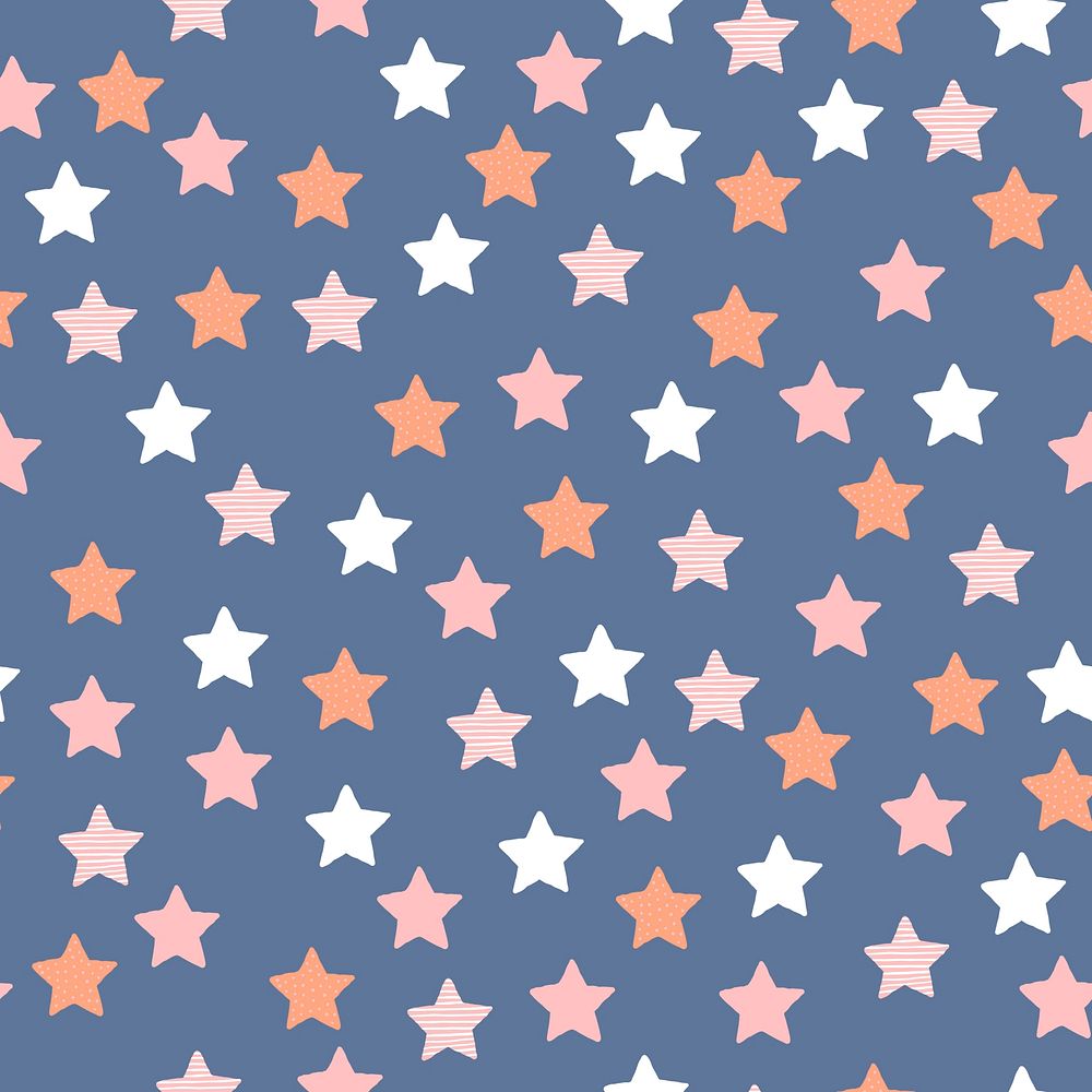 Star seamless pattern background vector