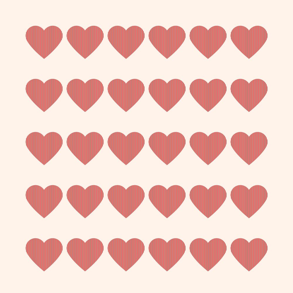 Cute heart illustrator brush, love pattern vector add-on set