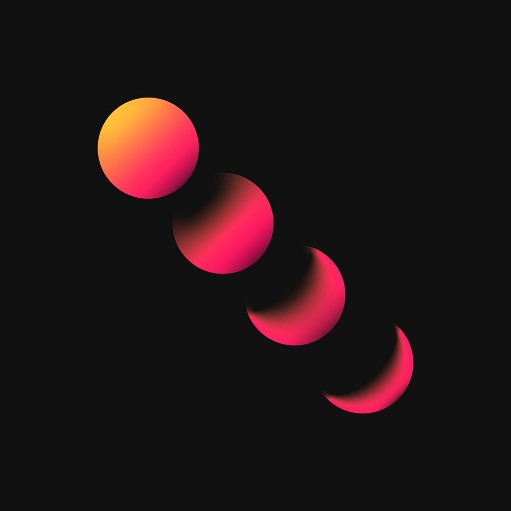 Moon background, space aesthetic pink gradient design