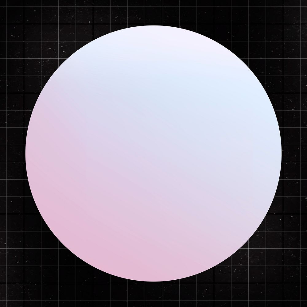 Circle geometric shape, pink gradient flat clipart