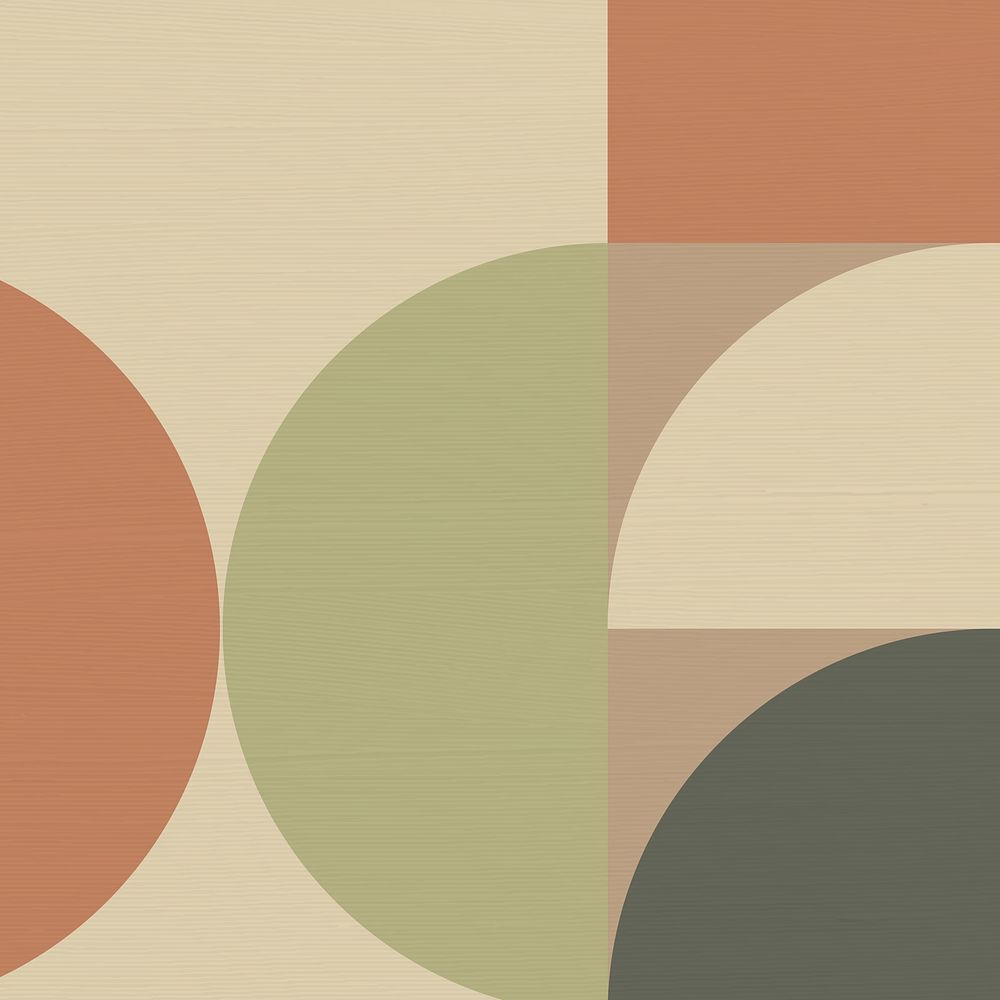 Bauhaus pattern background, brown earth tone vector