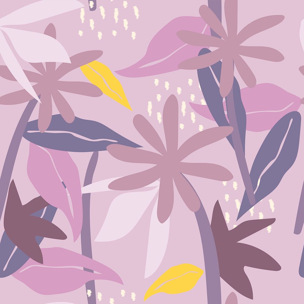 Aesthetic botanical pattern, seamless background for Instagram post