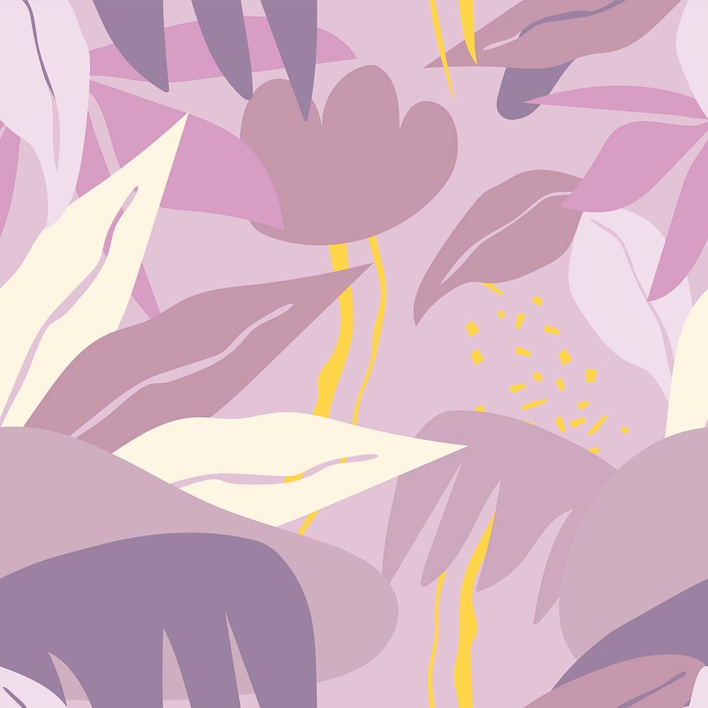 Aesthetic seamless pattern botanical background vector