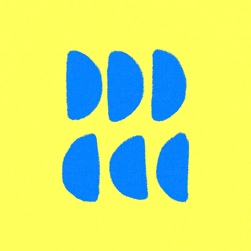Semi circle shape, blue simple graphic