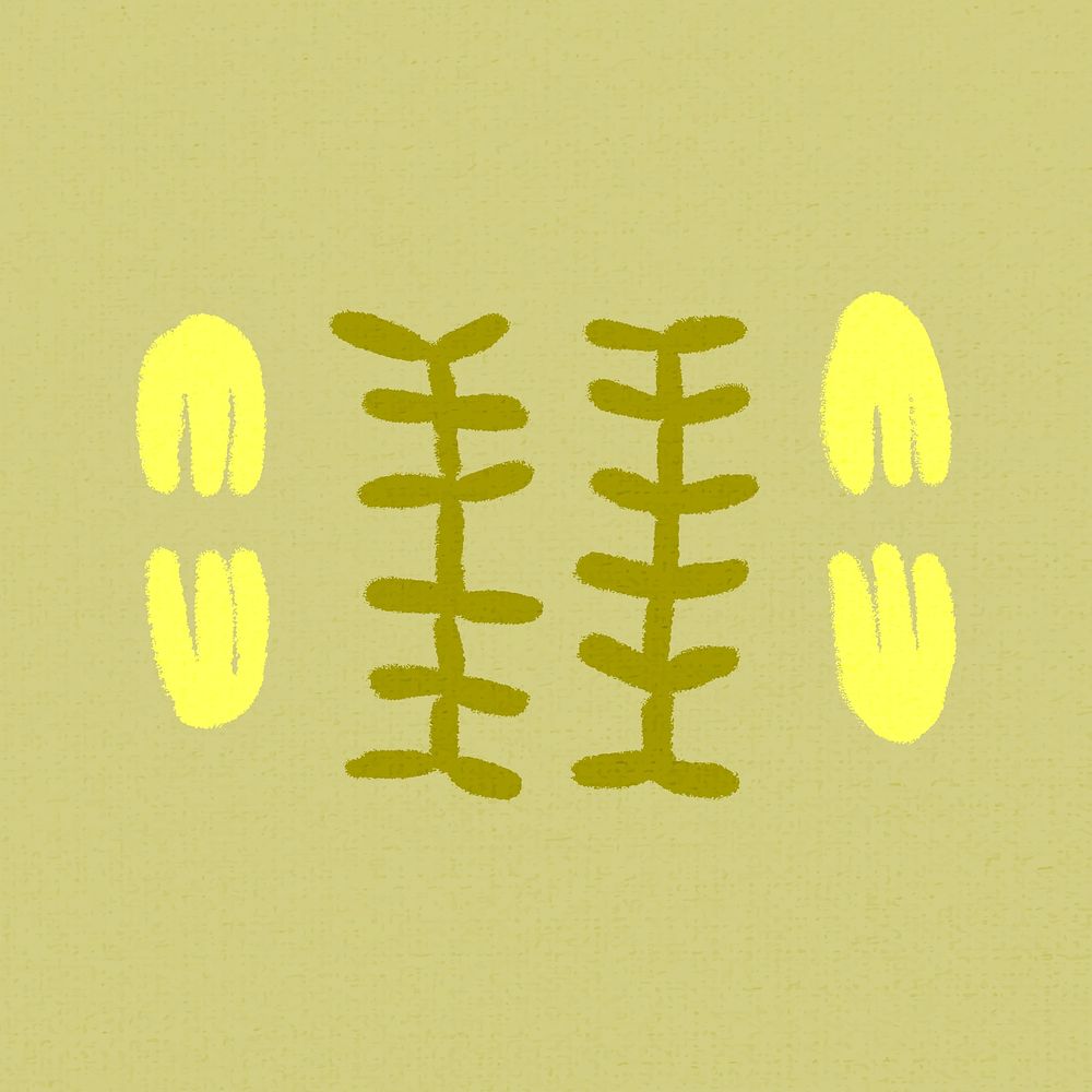 Yellow flower vector element, simple graphic