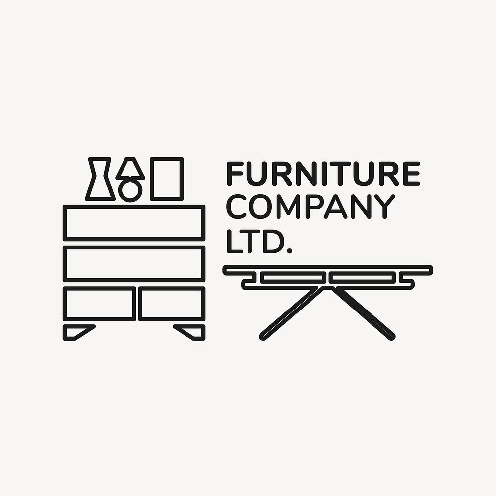 Furniture company logo, business template for branding design xx, home interior