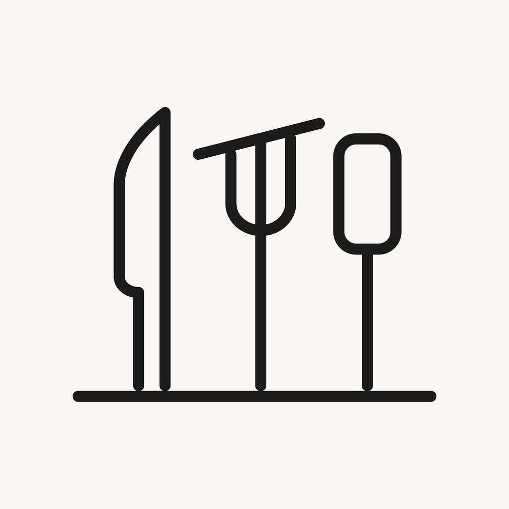 Cutlery logo food icon flat design vector illustration