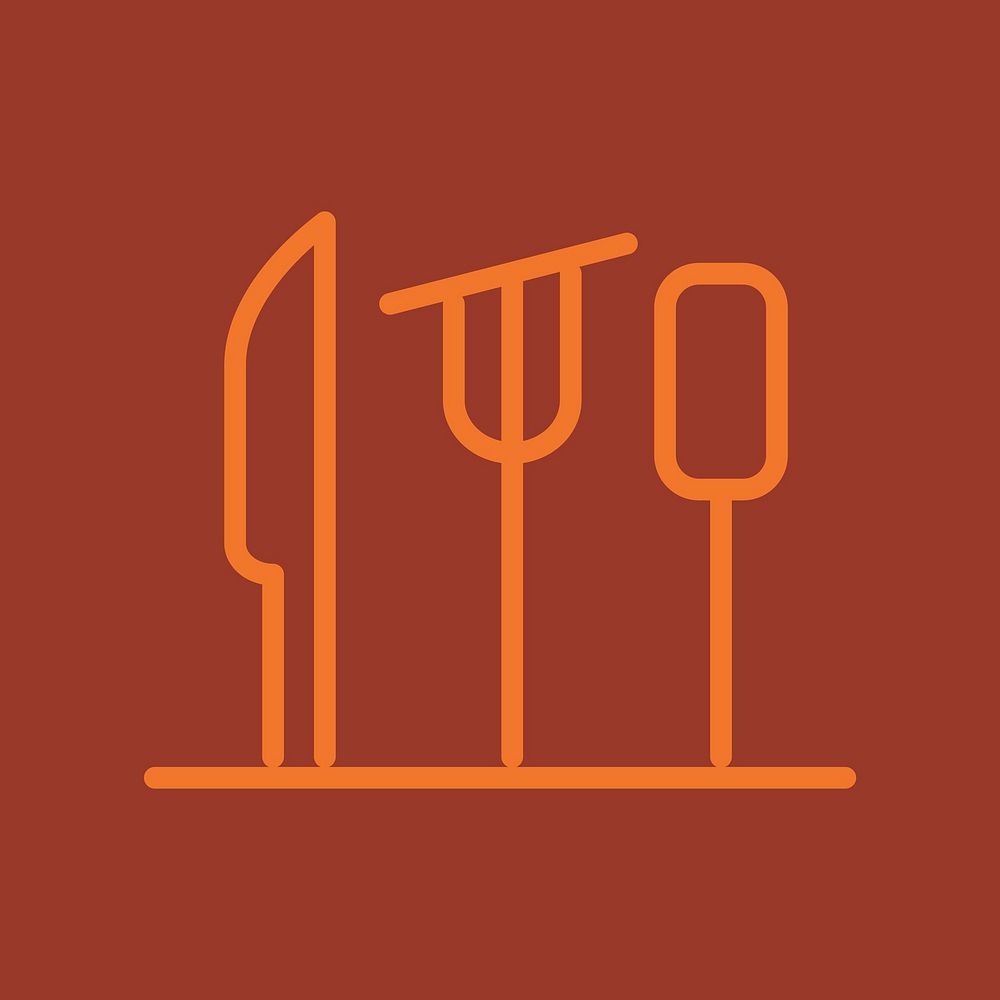 Cutlery logo food icon flat design vector illustration