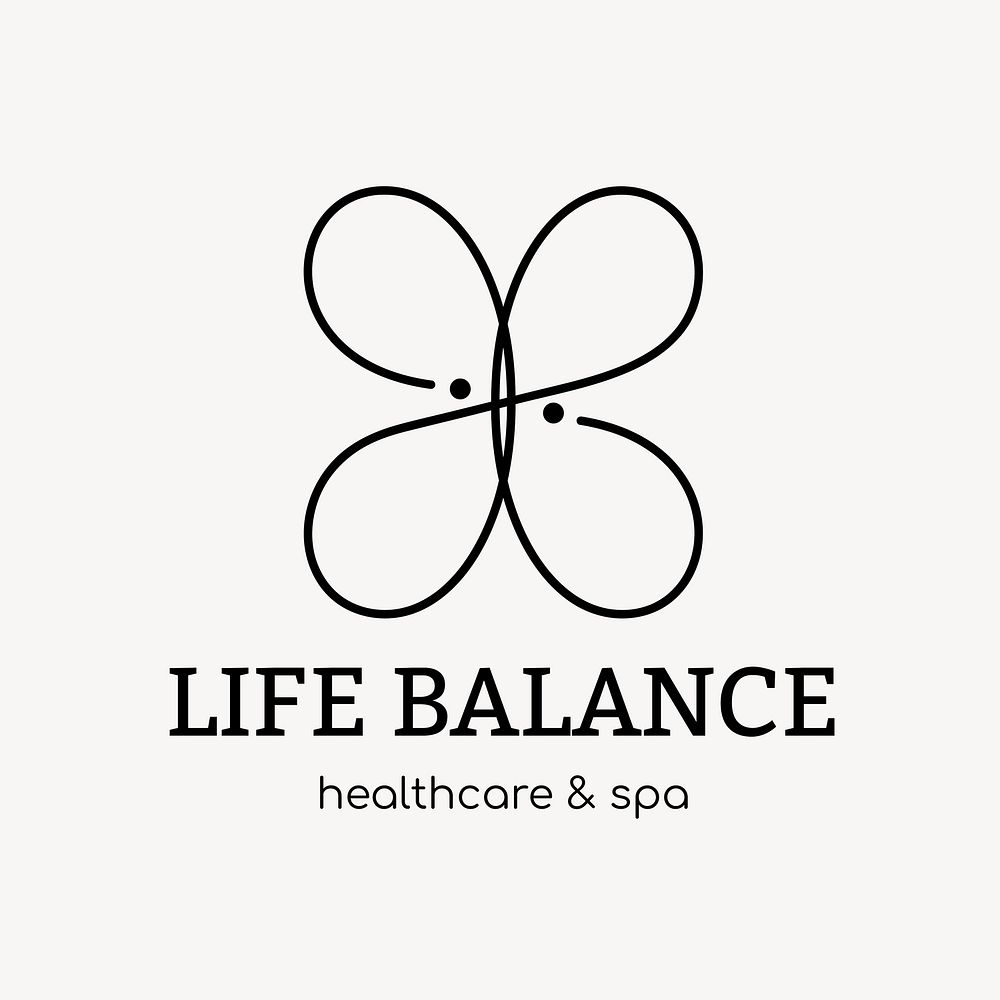 Spa logo, business branding design, life balance text