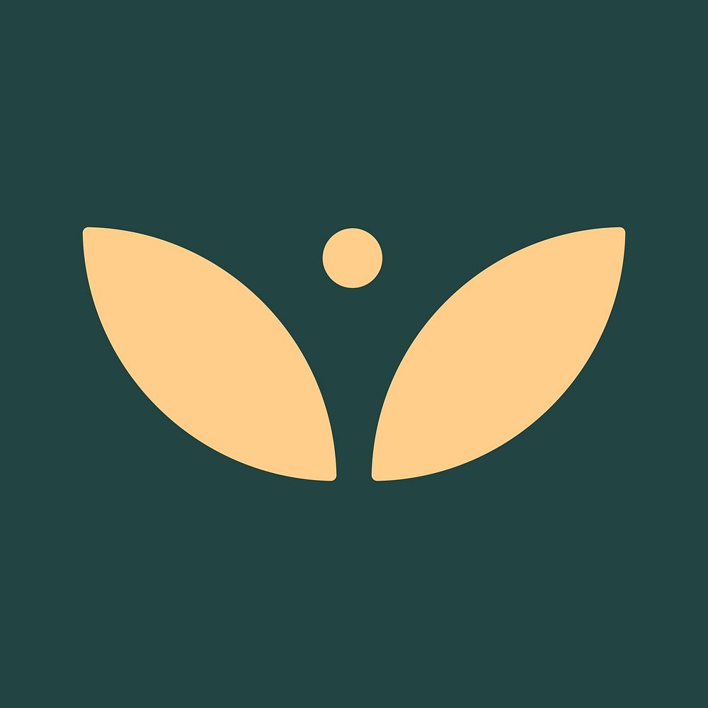 Leaf icon, natural product symbol flat design illustration, gold tone