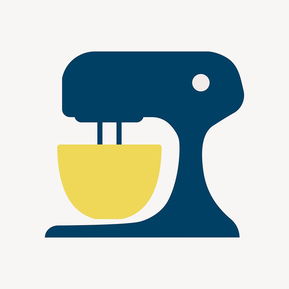 Bead dough mixer logo bakery icon flat design vector illustration