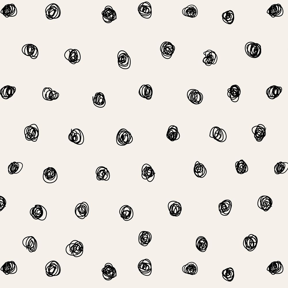 Cute background, polka dot pattern, ink design vector