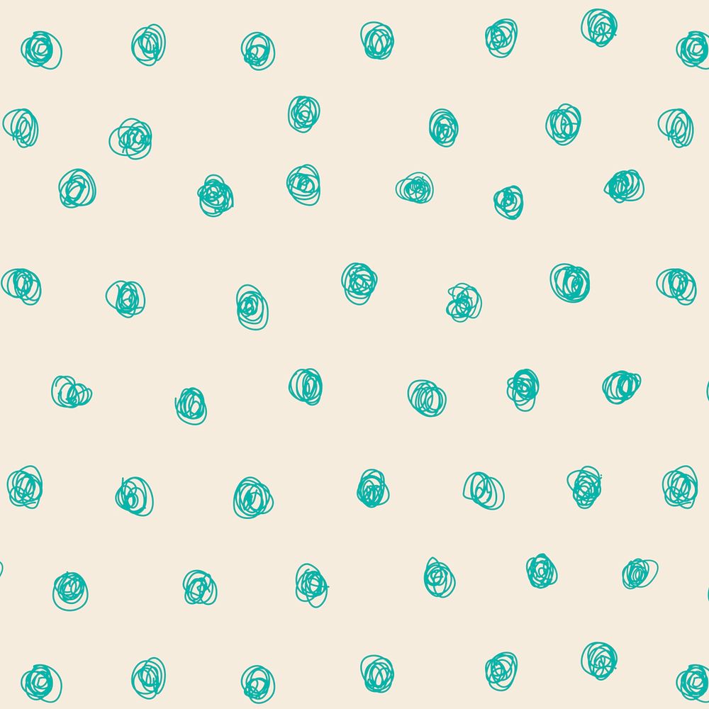 Polka dot pattern background, green doodle, aesthetic design