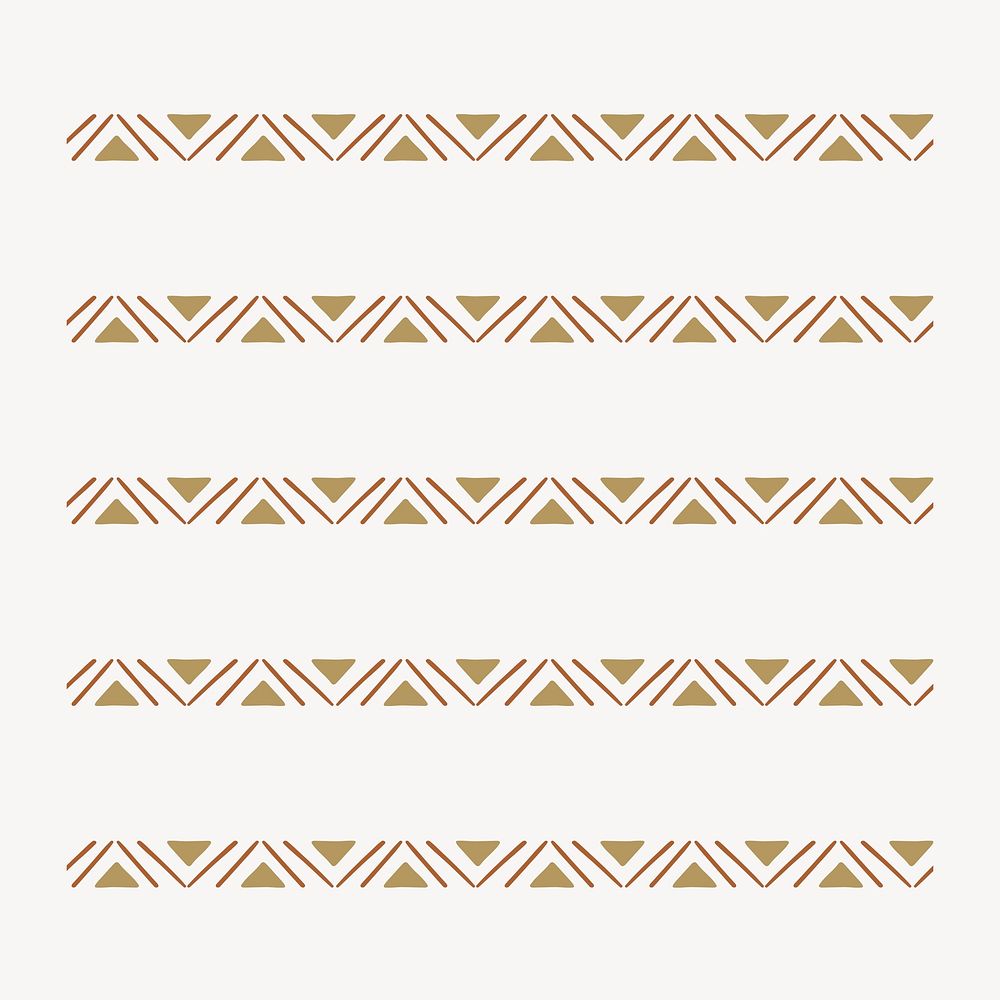 Tribal illustrator brush vector, brown aztec pattern brush set, compatible with ai 