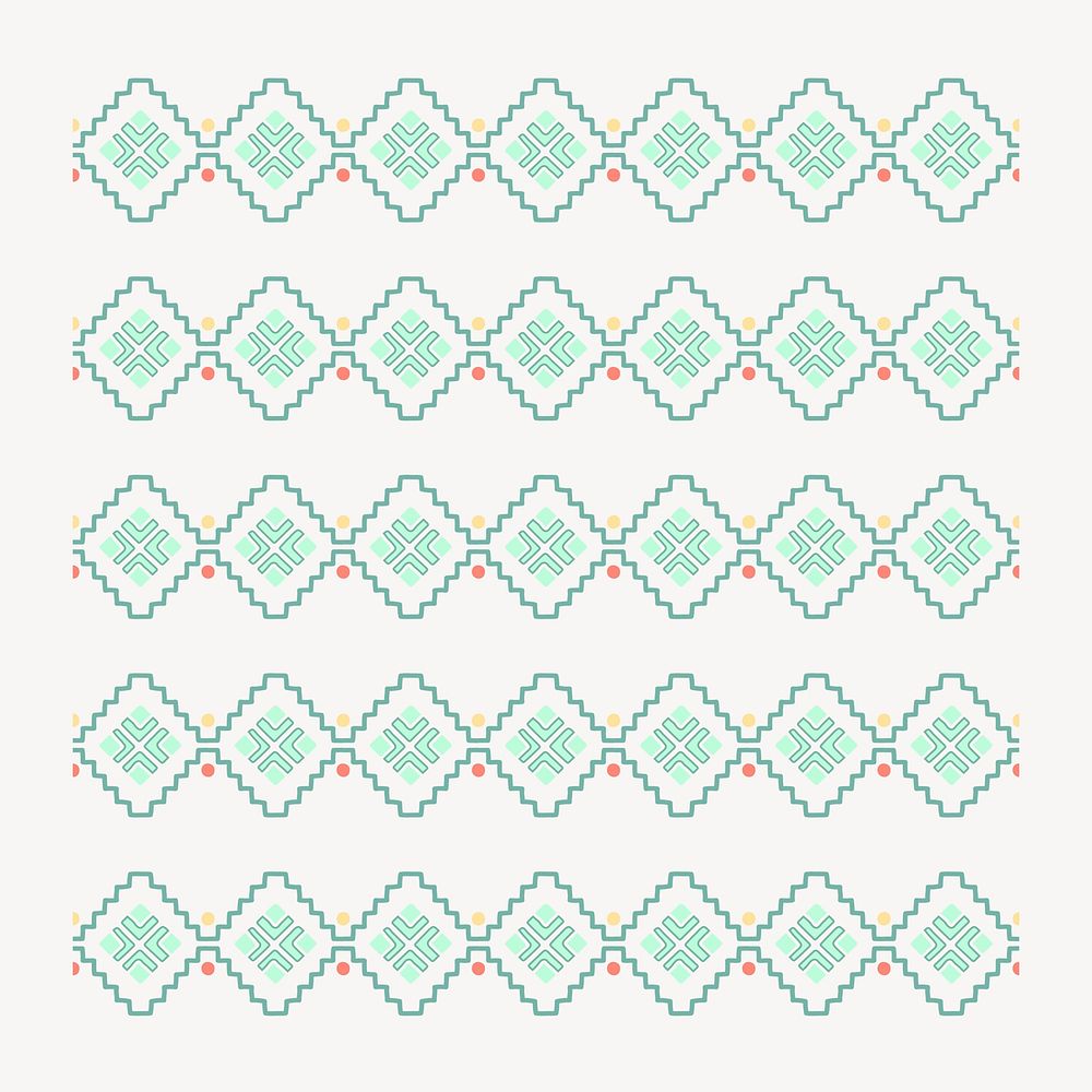 Tribal illustrator brush vector, colorful aztec pattern brush set, compatible with ai 