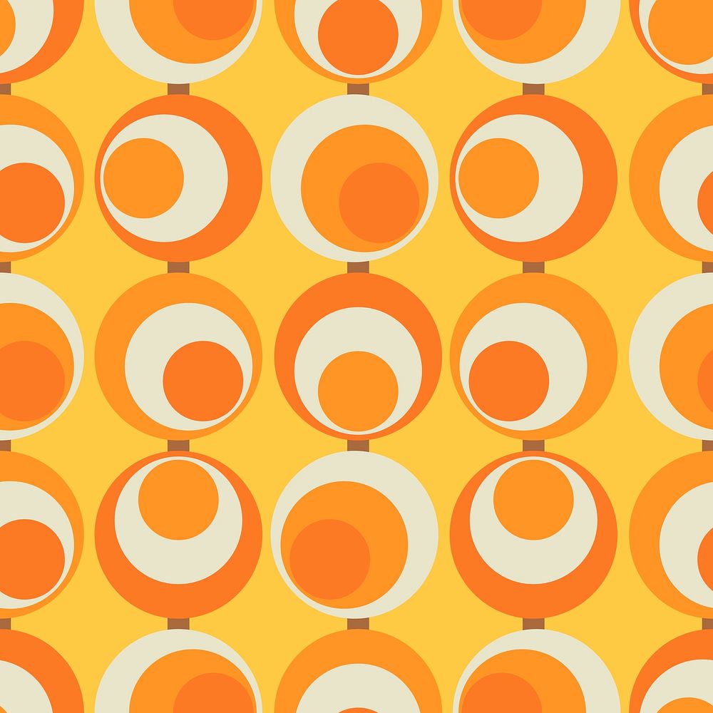 Retro pattern background, seamless circle geometric shape