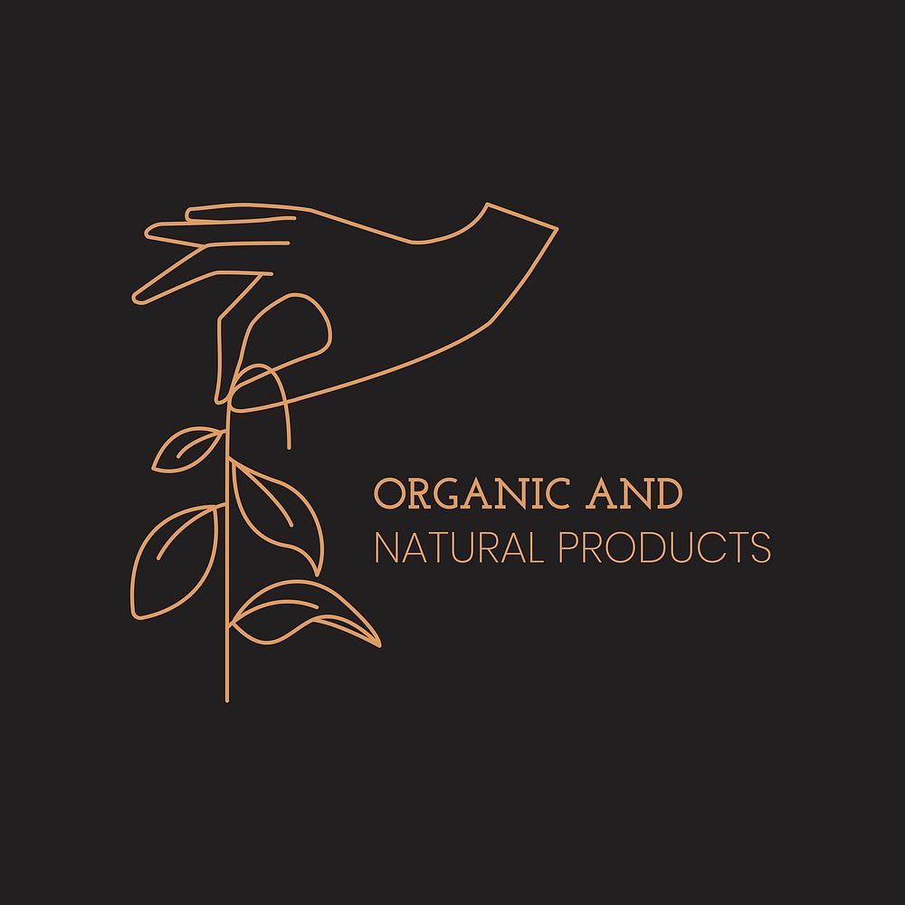 Aesthetic organic logo template design, for health & wellness branding vector