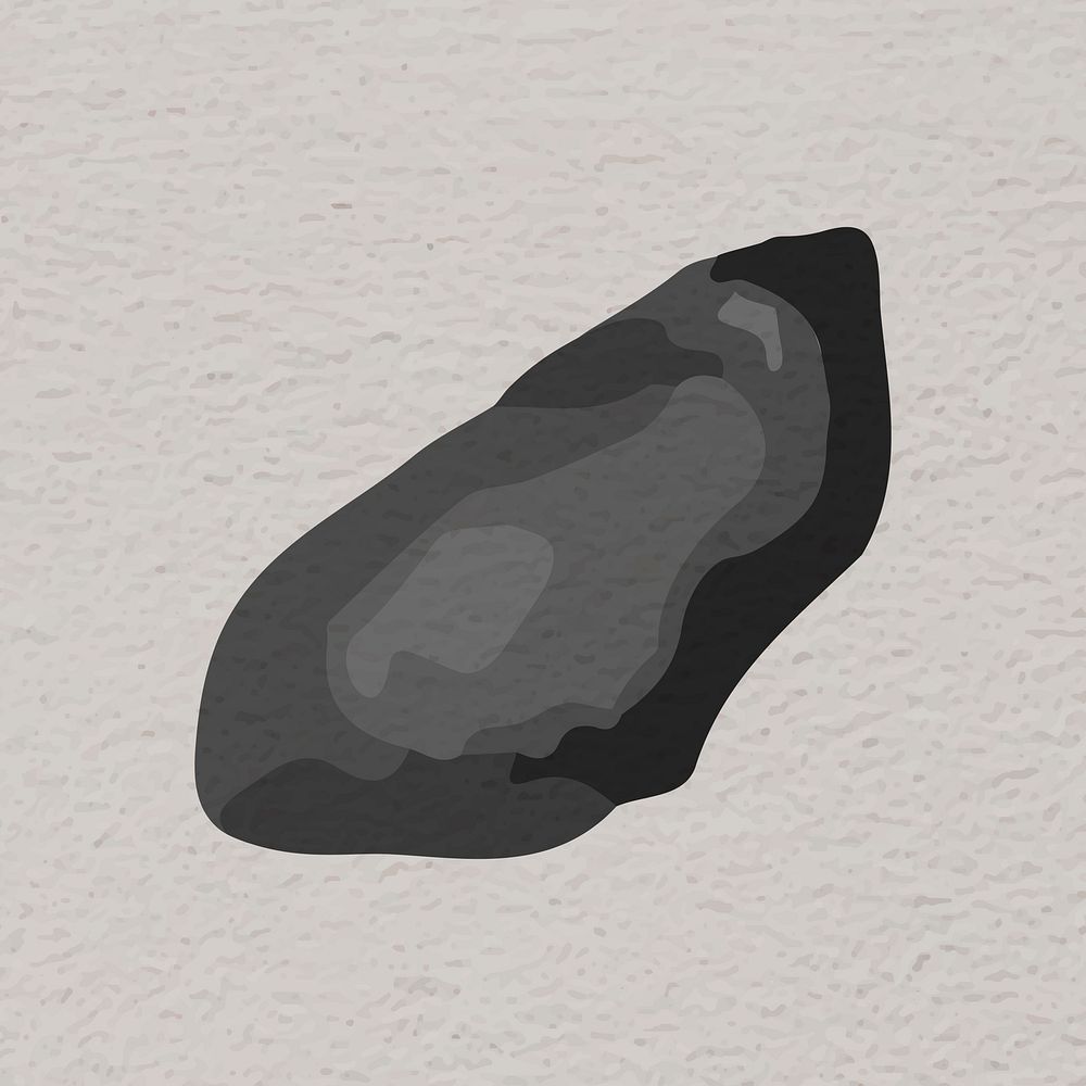 Abstract stone shape, gray sticker vector