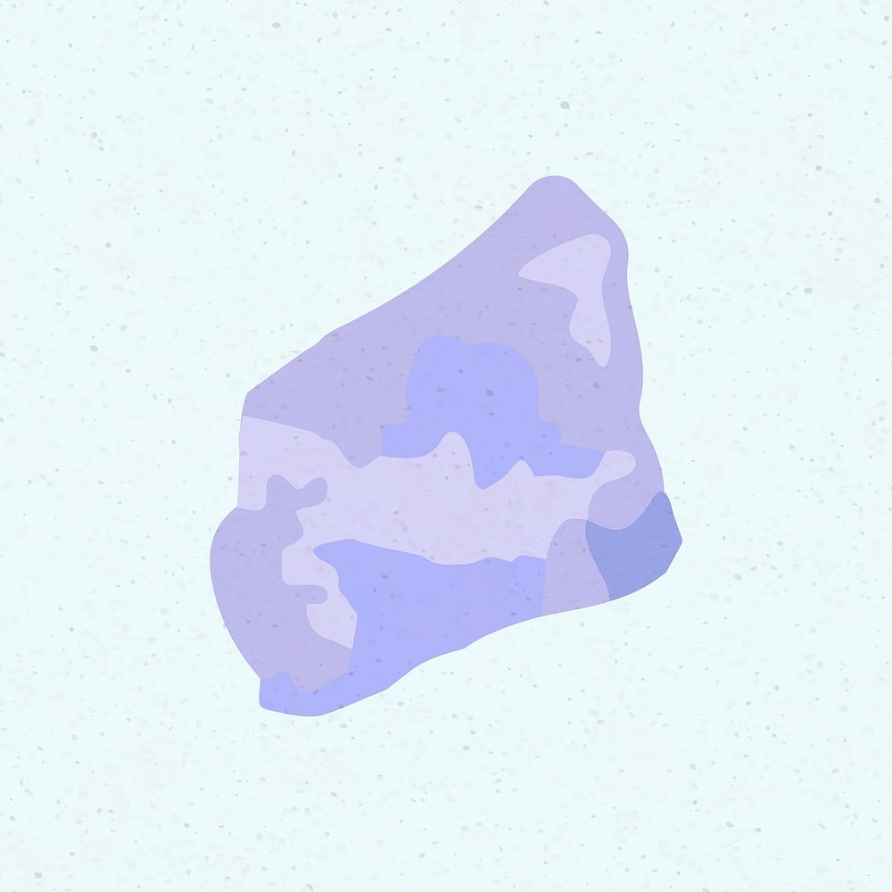 Purple abstract stone shape
