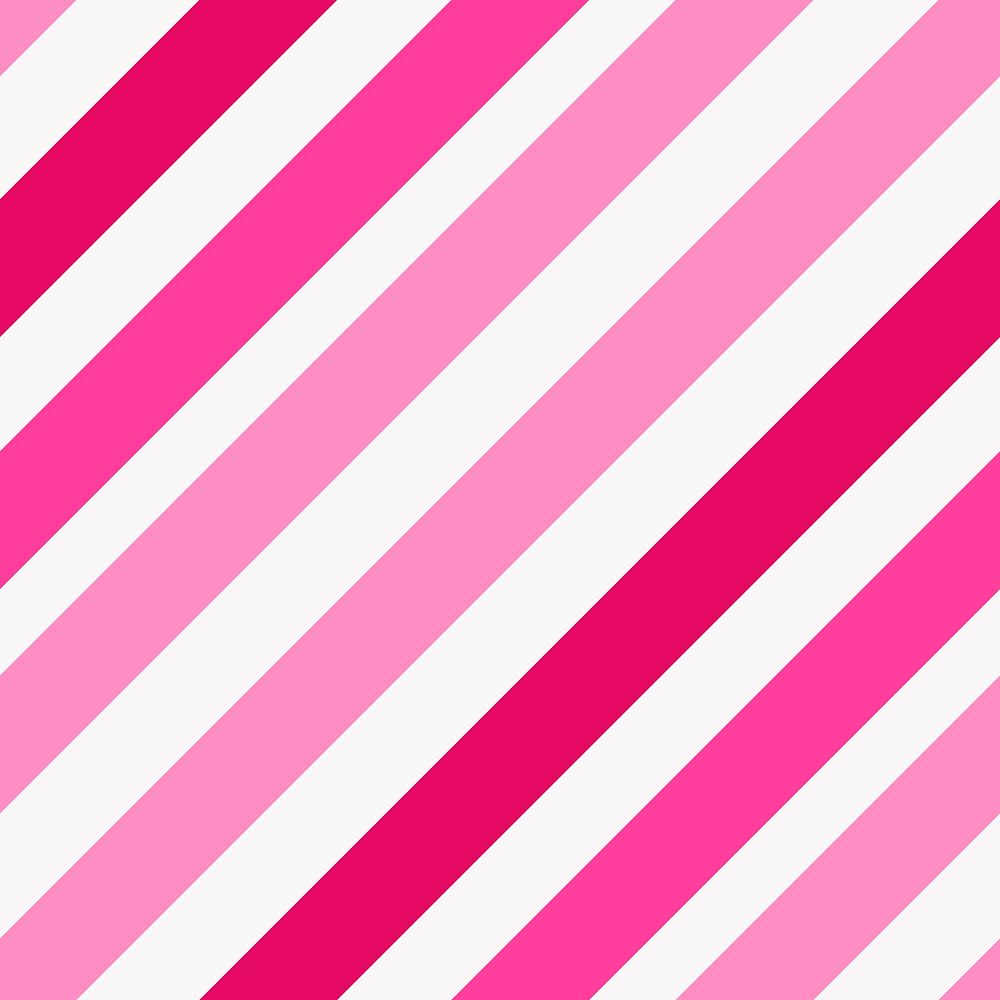 Pink striped background, colorful pattern, cute design vector