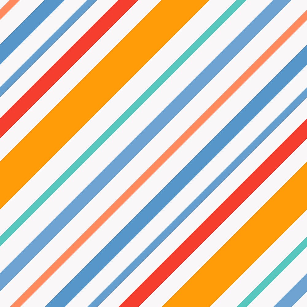 Colorful striped background, orange cute pattern
