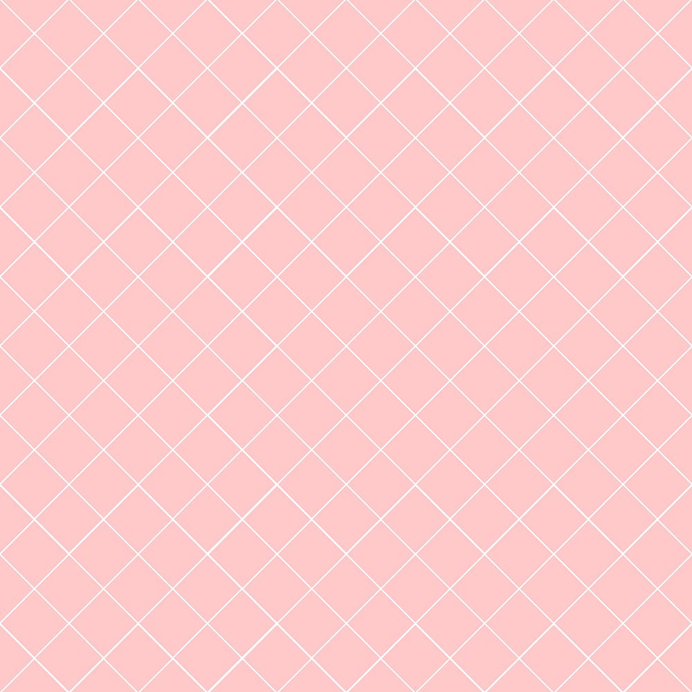 Pink pastel background, grid pattern, cute minimal design vector