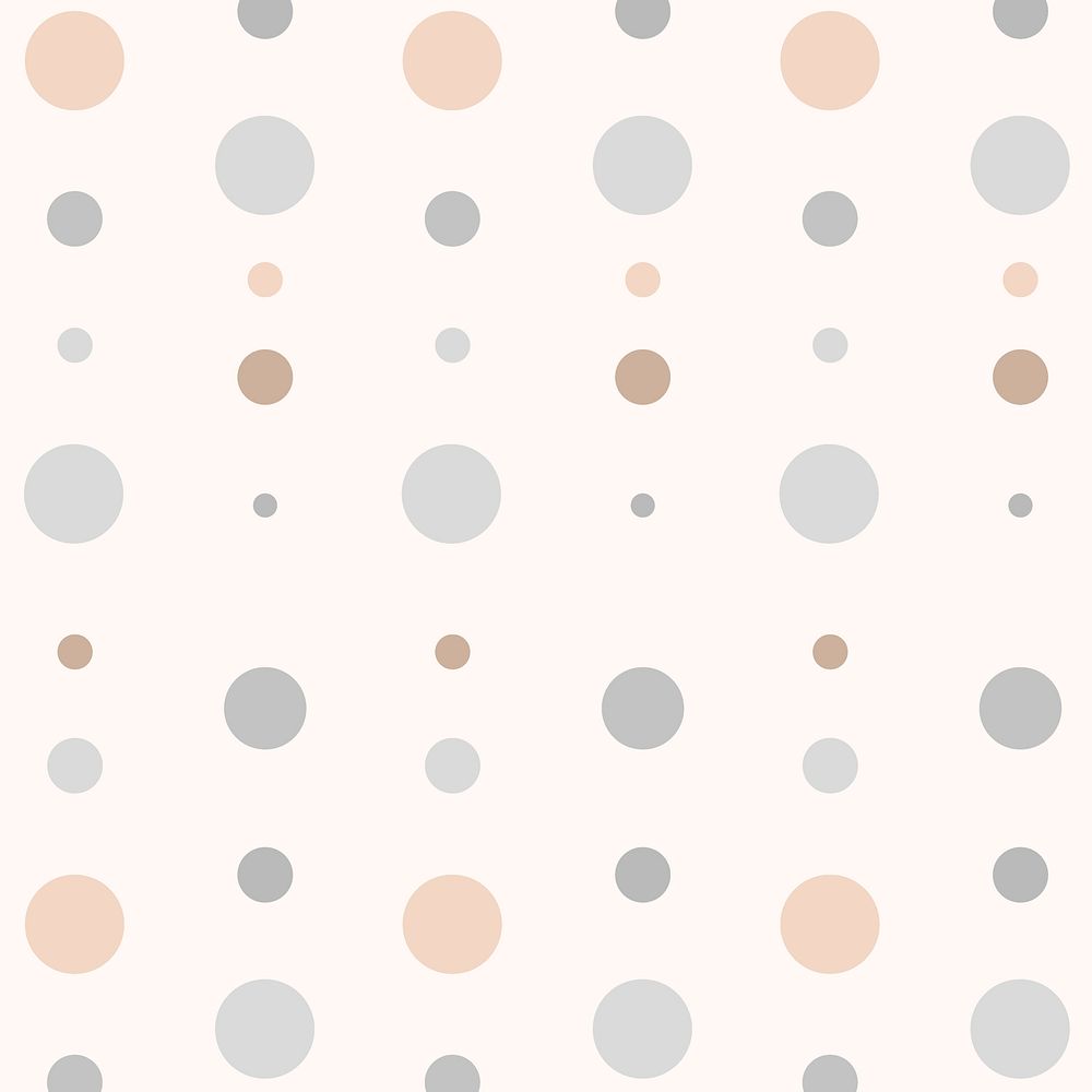 Aesthetic background, polka dot pattern in cream