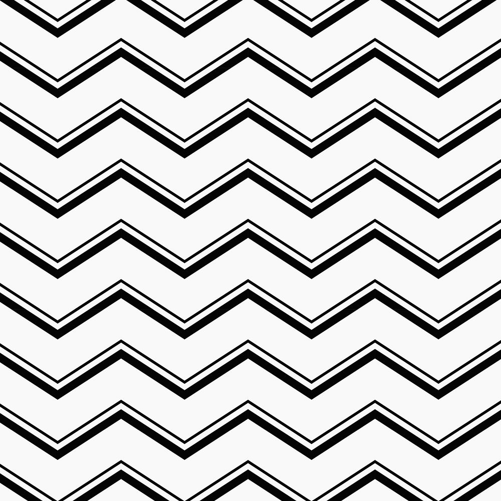 Zigzag pattern background, black chevron, simple design vector
