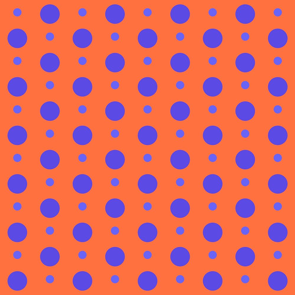 Abstract pattern background, polka dot in orange and purple 