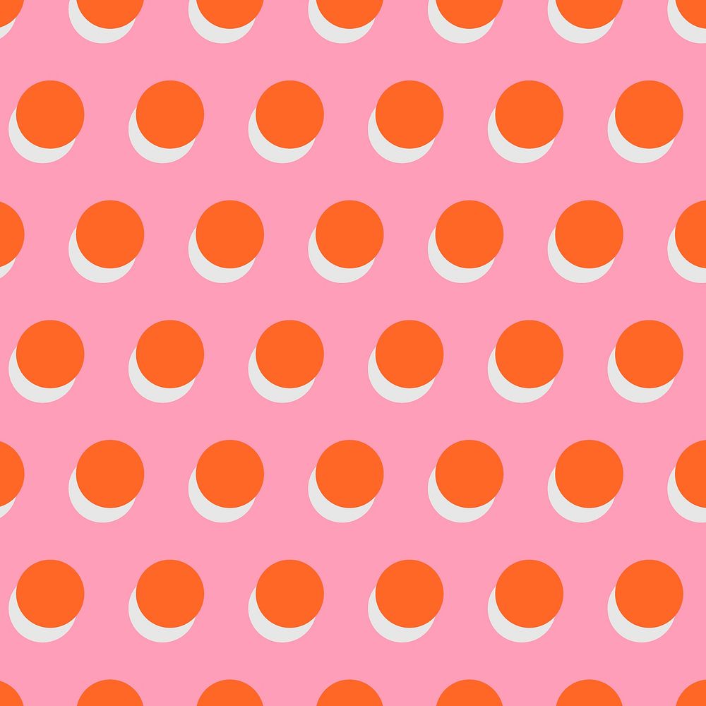 Pink pattern background, polka dot, cute feminine design 